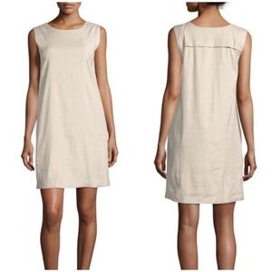 Theory Didianne Tierra Wash Linen Shift Mini Dress